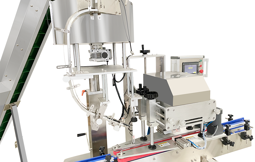 4 wheels screw capping machine 